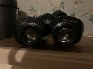 Vintage Sears Discoverer Binoculars - 7x35 Mm Extra Wide Angle - Cb - A10 - 16437 (6266)