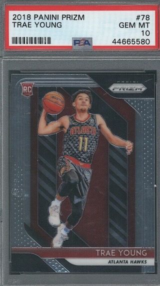2018 Prizm Trae Young Rc/rookie 78 Hawks Psa 10