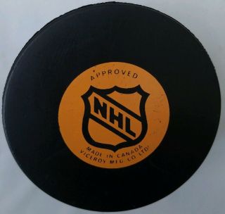 Philadelphia Flyers Vintage Nhl Approved Viceroy Mfg Official Game Puck - Canada