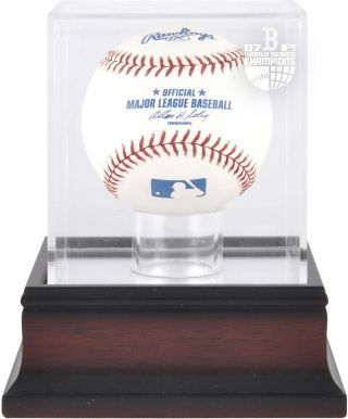 Boston Red Sox 2007 World Series Champions Mahogany Baseball Logo Display Case