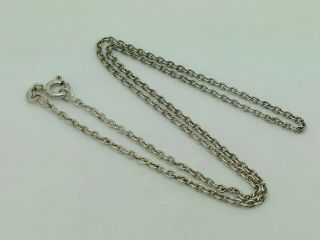 Stylish Vintage Sterling Silver Cable Chain Link Necklace/chain 14 "