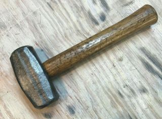 Vintage Leather Hammer Tool Steel Blacksmith Anvil Steel Tool Mallet