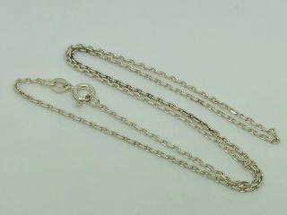 Stylish Vintage Sterling Silver Cable Chain Link Necklace/chain 16 "