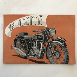 1948 Velocette Mss 500 Motorcycle Sales Brochure Vintage Advertising British