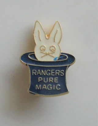 Rangers Pure Magic Rabbit In Hat Vintage Enamel Pin Badge Glasgow Rangers Ibrox