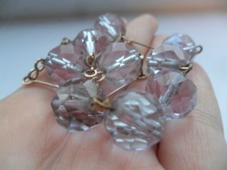 Vintage Jewellery Art Deco Lilac Amethyst Alexandrite ? Glass Beads Necklace