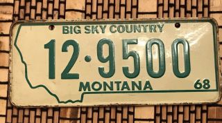 Vintage 1968 Montana Small License Plate Motorcycle?