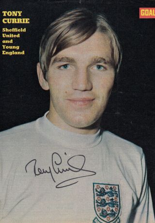 Hand Signed 1960s Vintage Poster England - Tony Currie