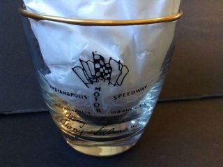 Vintage 1957 Indianapolis 500 Motor Speedway Bar Cocktail Glass Tony Hulman
