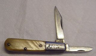 Vintage Keen Kutter 2 Blade Pocket Knife,  Bone Handle