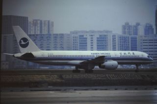 1993,  Hong Kong,  Photo Slide,  Xiamen Airlines,  B - 757,  B - 2819 Kai Tak
