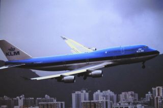 1997 - Hong Kong - Photo Slide - Klm B747 - 406m Ph - Bft - Kai Tak Airport