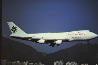 1998 - Hong Kong Photo Slide - Air Hong Kong - B747f - Kai Tak Hkg