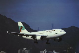 1985 - Hong Kong Photo Slide - Air Niugini - A300b4 - 203 - Kai Tak Hkg