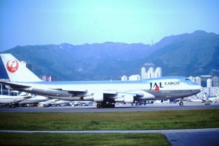 1995 - Hong Kong Photo Slide - Jal Japan Airlines - B747 - Kai Tak Hkg