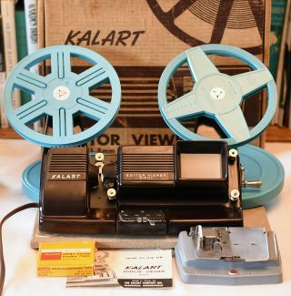 Vintage Kalart Editor Viewer Eight Model Ev - 8 Kit.  Includes Kodak Splicer,  Etc.