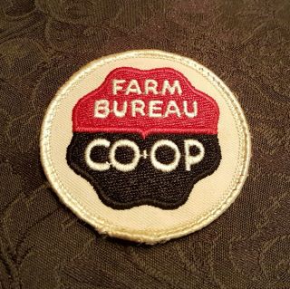 Vintage 1980s Farm Bureau Co - Op Badge Patch Applique Crest Logo