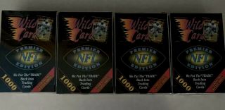 Set Of 4 1991 Wild Card Premier Edition Football Boxes