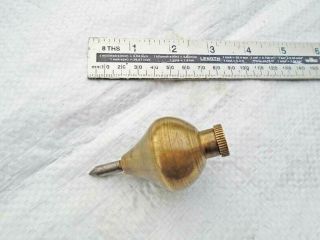 Vintage Solid Brass & Steel Plumb Bob 8.  1oz (230g) Old Tool