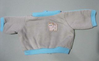 Vtg Cabbage Patch Kids Doll Clothes 1980s Coleco Ij Gray Cat Jogging Suit Shirt