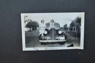 Vintage Car Photo Women Sitting On 1938 Studebaker Express 927056