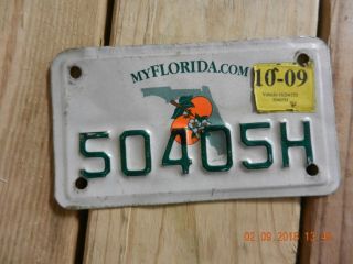2009 Florida Motorcycle/moped License Plate 5405h
