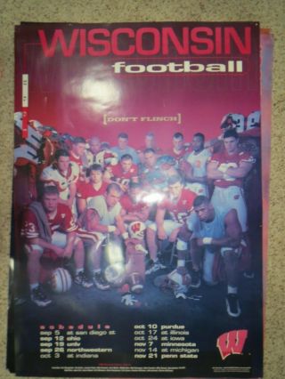 1998 University Of Wisconsin Badgers Football Team Poster 22x32 Mark Tauscher