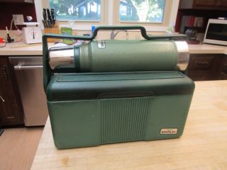 Vtg Stanley Lunchbox Cooler Insulated Lunch Box & 1.  1 Qt Thermos Combo