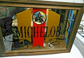 Vintage Anheuser Busch Michelob Beer Mirror Sign Bar Man Cave