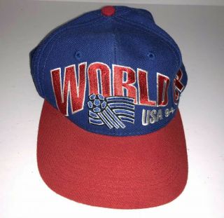 Vintage 94 World Cup Soccer Team Usa Snapback Apex Tcu Hat/cap & Vibrant