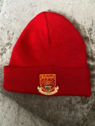 Vintage Arsenal Football Woolly Beanie Hat
