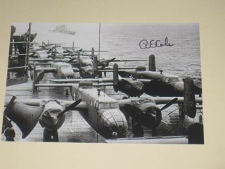 Doolittle Raider Pilot Richard E.  Cole Signed 4x6 Photo Autograph 1e