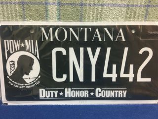 Montana License Plate Veterans Monument Inc.  P.  O.  W.  M.  I.  A.  Cny442