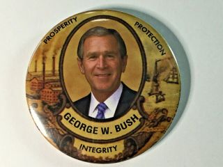 Vintage 2004 George W Bush Presidential Campaign Pin Pinback