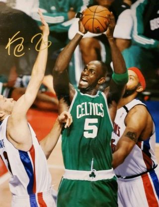 Kevin Garnett Signed Autograph 8x10 Photo Boston Celtics Nba World Champion Loa