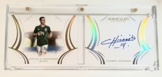 2018 - 19 Immaculate Javier Hernandez " Chicharito " Mexico Auto Booklet /73