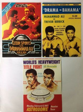 Vintage Muhammad Ali Postcards (3) Leon Spinks Larry Holmes Ernie Terrell