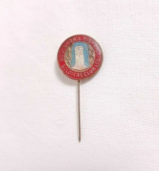 Goulburn & District Soldiers Club Stick Pin Badge Hat Lapel Vintage Retro