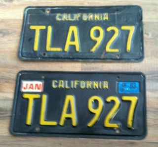 1963/1968 California Passenger License Plates (tla927)
