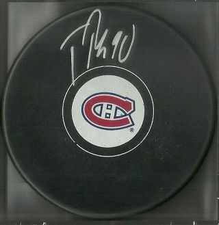 Tomas Tatar Montreal Canadiens Autographed Signed Hockey Nhl Puck Jsa