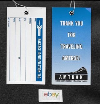 Amtrak Rail Thank You For Traveling Amtrak Luggage Tag 1990 