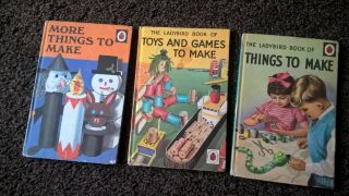 3 Vintage Ladybird Books Of Thing To Make G/c