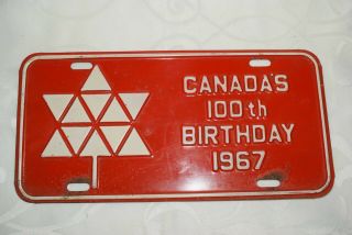 1967 Nb Brunswick Canada Centennial Year Auto License Plate