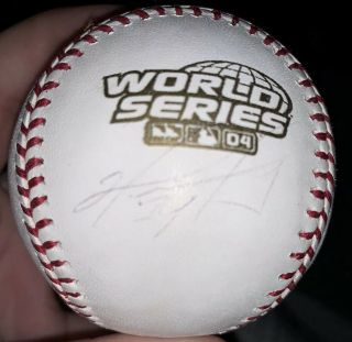 David Ortiz Signed 2004 World Series Baseball Mlb Authenticated Holo
