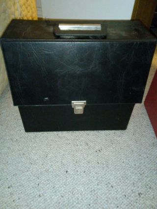 Vintage Retro Black Record Lp Storage Carry Case Box Vinyl Album 12 "