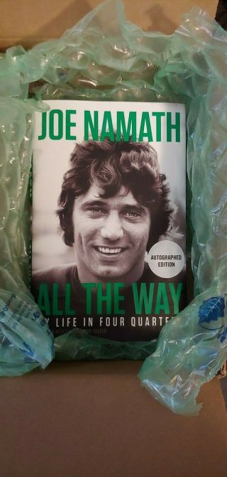 Joe Namath Signed Book All The Way My Life Autographed / Nfl Autograph / Auto