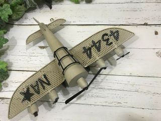 Restoration Hardware Baby & Child Metal Airplane Decor Military Propeller Plane