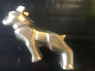 Mack Truck Bulldog Ears Up Matte Gold Hood Ornament Patent 87931