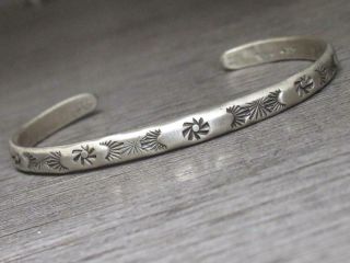 Vtg Sterling Silver Jewelry Carved Overlay Flower Leaf Cuff Bracelet Signed Ht