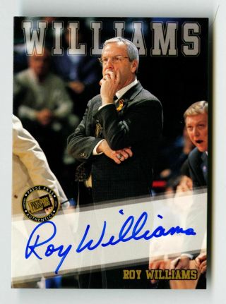 2002 Roy Williams Press Pass Auto Unc Tarheels North Carolina Signed Autograph